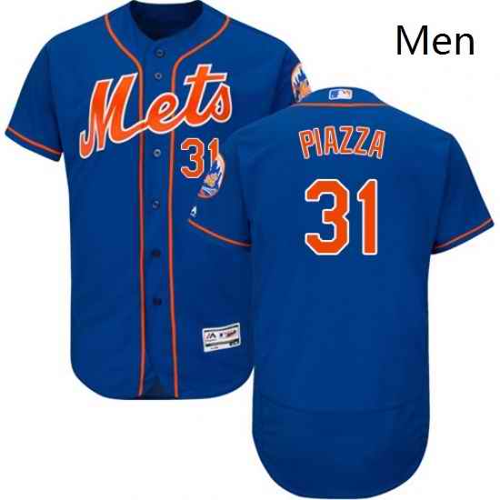 Mens Majestic New York Mets 31 Mike Piazza Royal Blue Alternate Flex Base Authentic Collection MLB Jersey